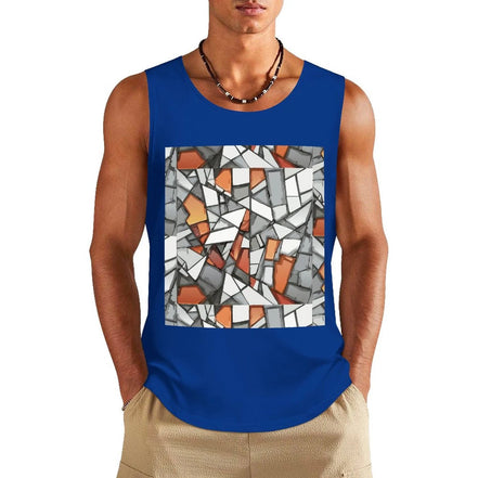 DTF 160gsm Men's Cotton Tank Top(Front Printing) by SALE_DESIGN-Personal Design