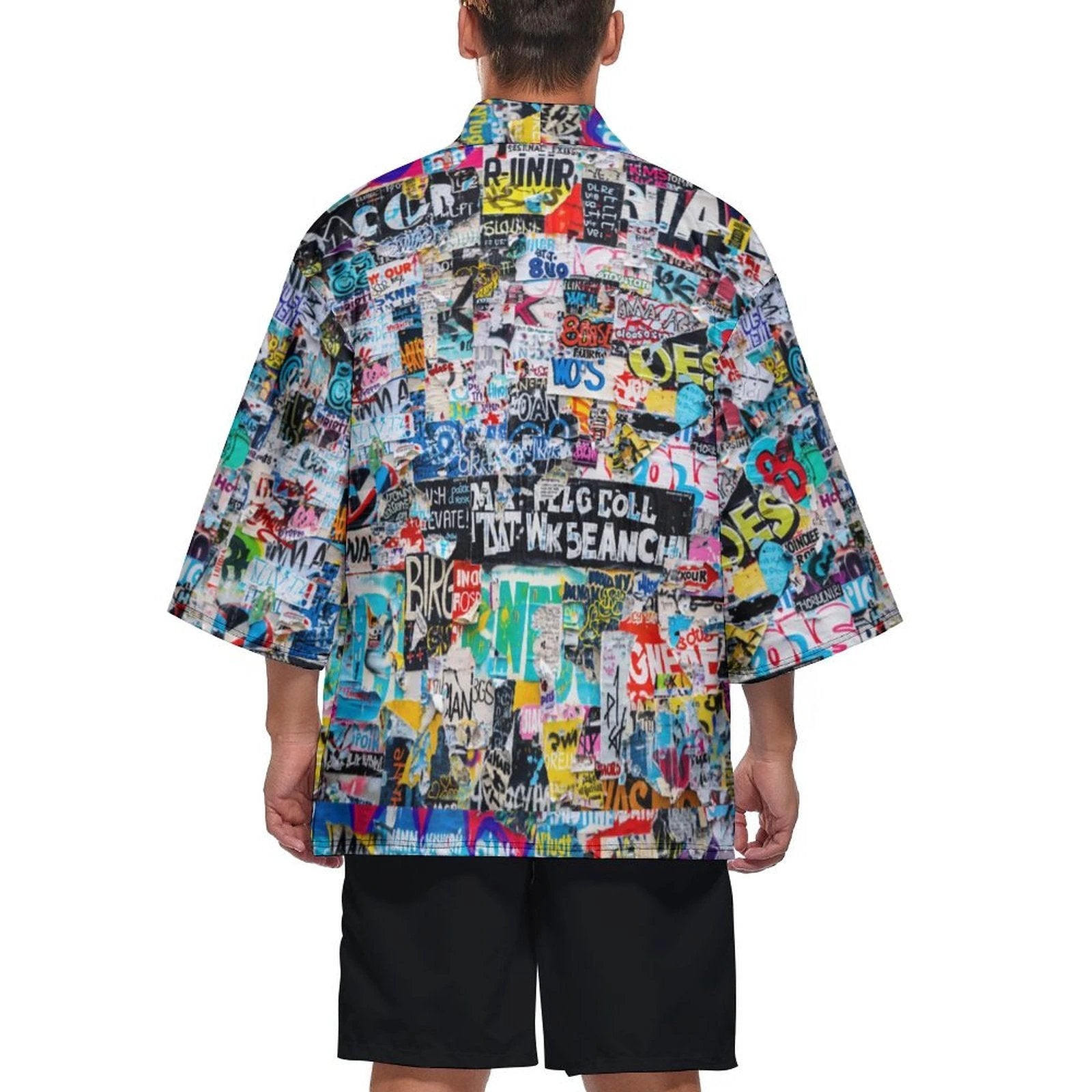 Drop Shoulder Male Kimono Cardigan(All-Over Printing) by SALE_DESIGN-Personal Design