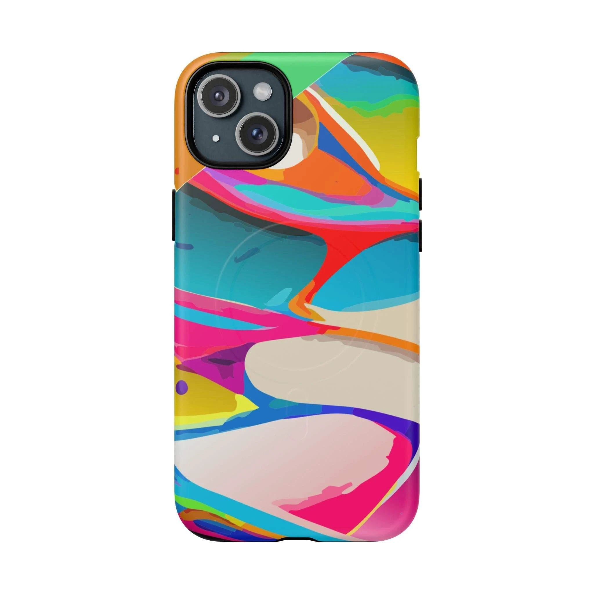 Vibrant Abstract Splash MagSafe Case - Bold Maximalist Tough Phone Cover for Edgy Alt-Fashion Aesthetics by Aesthetic Rebellion