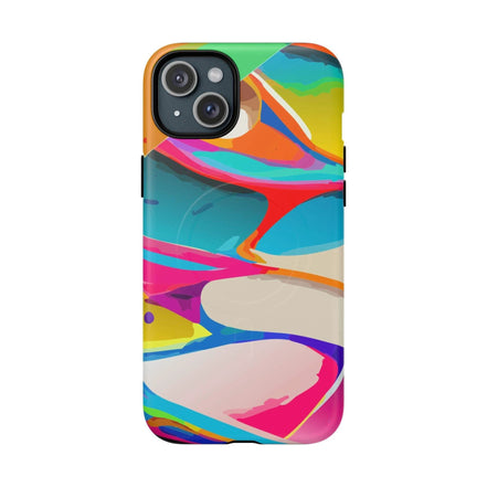 Vibrant Abstract Splash MagSafe Case - Bold Maximalist Tough Phone Cover for Edgy Alt-Fashion Aesthetics by Aesthetic Rebellion