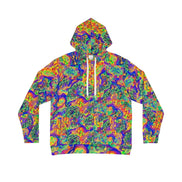 Iridescent Chameleon Color-Shift Hoodie - Bio-Digital All-Over Print Sweatshirt for Rave & Tech-Wear Styles by Aesthetic Rebellion