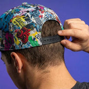 Graffiti Newspaper Collage Snapback Hat - Vintage News Art Adjustable Cap - Aesthetic Rebellion