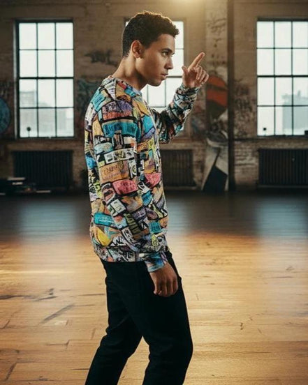 Abstract All Over Print Sweatshirt – Heavyweight Cotton Crewneck by Aesthetic Rebellion