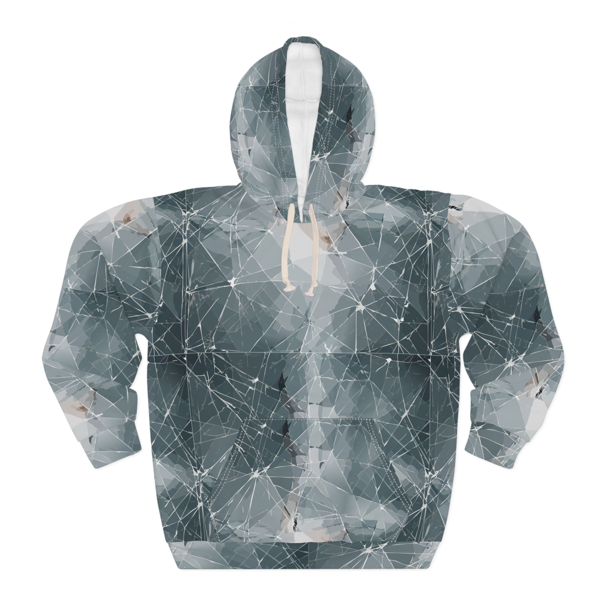 Shattered Beyond Compare - AOP Unisex Graphic Hoodie for Broken Souls and Overrecyclers