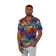 Men's AOP Hawaiian Camp Shirt for Bold Summer Maximalists — All-Over Print Streetwear Button-Up, Festival Resort Statement Top, Assembled in USA
