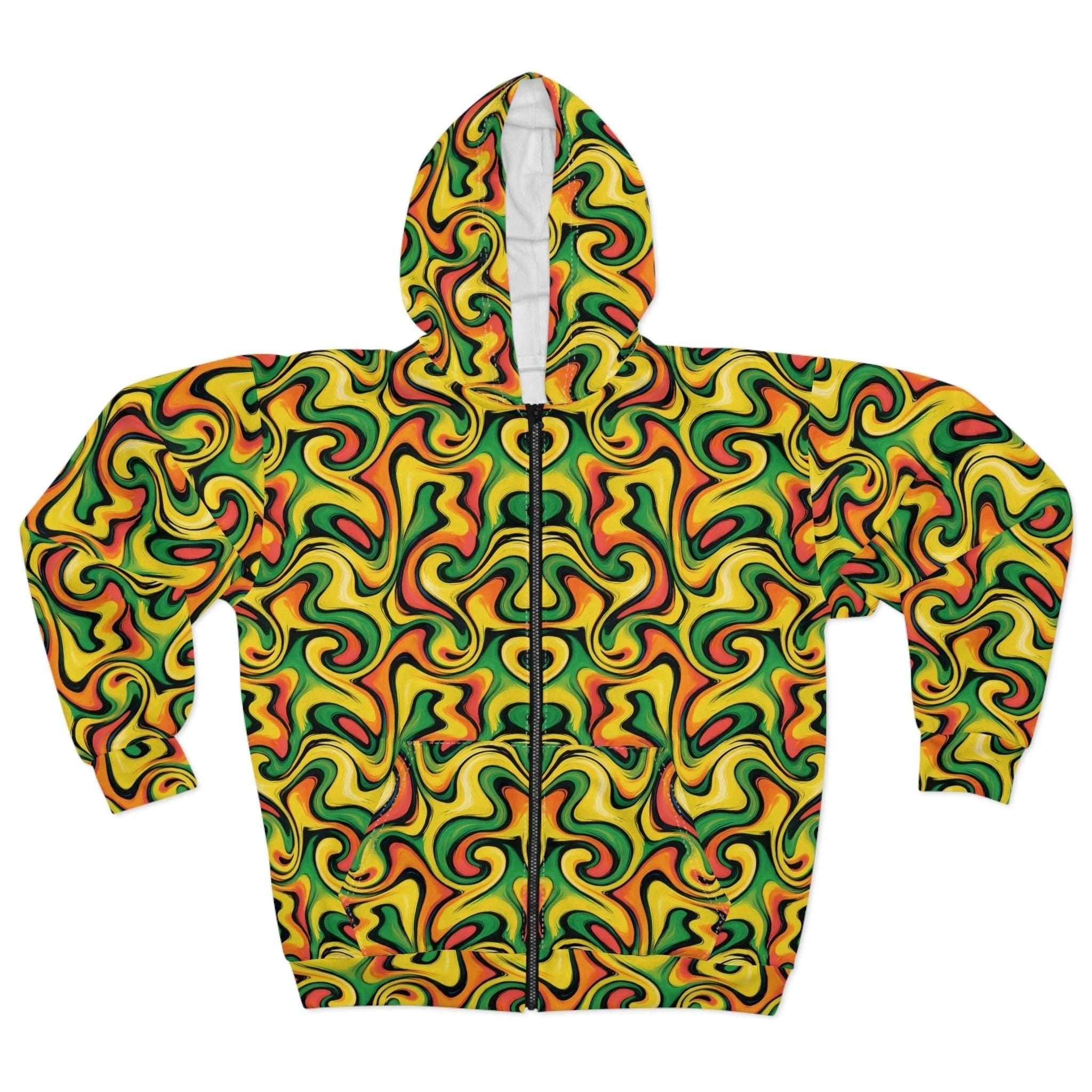 Unisex Heavyweight Zip Hoodie - Vibrant Artist Edition Winter Fleece for Bold Street Style by Aesthetic Rebellion