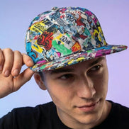 Graffiti Newspaper Collage Snapback Hat - Vintage News Art Adjustable Cap - Aesthetic Rebellion