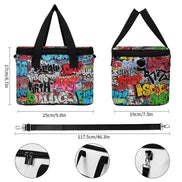 Maximalist Graffiti Portable Cooler Bag - Insulated Oxford Tote for Festivals, Beach Days & Designer Lunches by Aesthetic Rebellion
