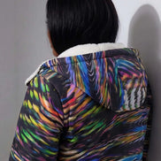 Winter Wonder Neon Snow Hoodie - Psychedelic High-Visibility Streetwear for Extreme Cold by Aesthetic Rebellion