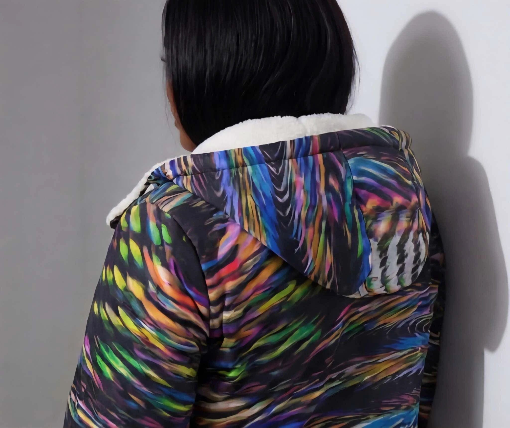 Winter Wonder Neon Snow Hoodie - Psychedelic High-Visibility Streetwear for Extreme Cold by Aesthetic Rebellion