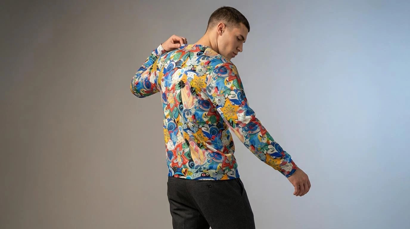 Floral Fusion All-Over Print Unisex O-neck Sweatshirt | 310GSM Cotton by Aesthetic Rebellion