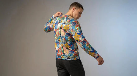 Floral Fusion All-Over Print Unisex O-neck Sweatshirt | 310GSM Cotton by Aesthetic Rebellion