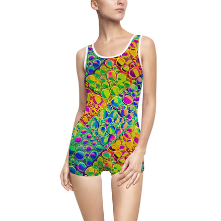 Swimsuit, Vintage Crown Jewel Retro Summer Fashion, Burning Man, Mermaid Outfit, Pool Party Prints | Aesthetic Rebellion