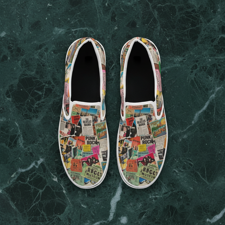 Maximalist Slip-On Shoes for Art-First Dressers — Multipass AOP Canvas Sneakers, Wearable Art | Aesthetic Rebellion