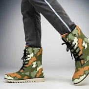 All-Over Print Men's Plush Boots by Aesthetic Rebellion