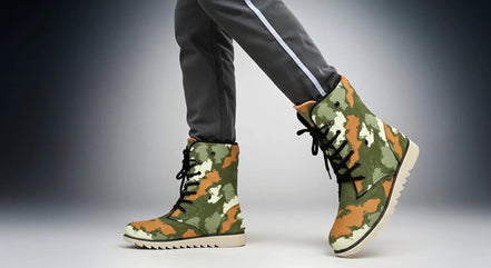 All-Over Print Men's Plush Boots by Aesthetic Rebellion