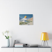 Tropical Volcano Eruption Canvas Print for Nature-Obsessed Interiors — Island Adventure Wall Art, FSC-Certified Matte Stretched Canvas, Home Decor Gift for Wanderlust Collectors