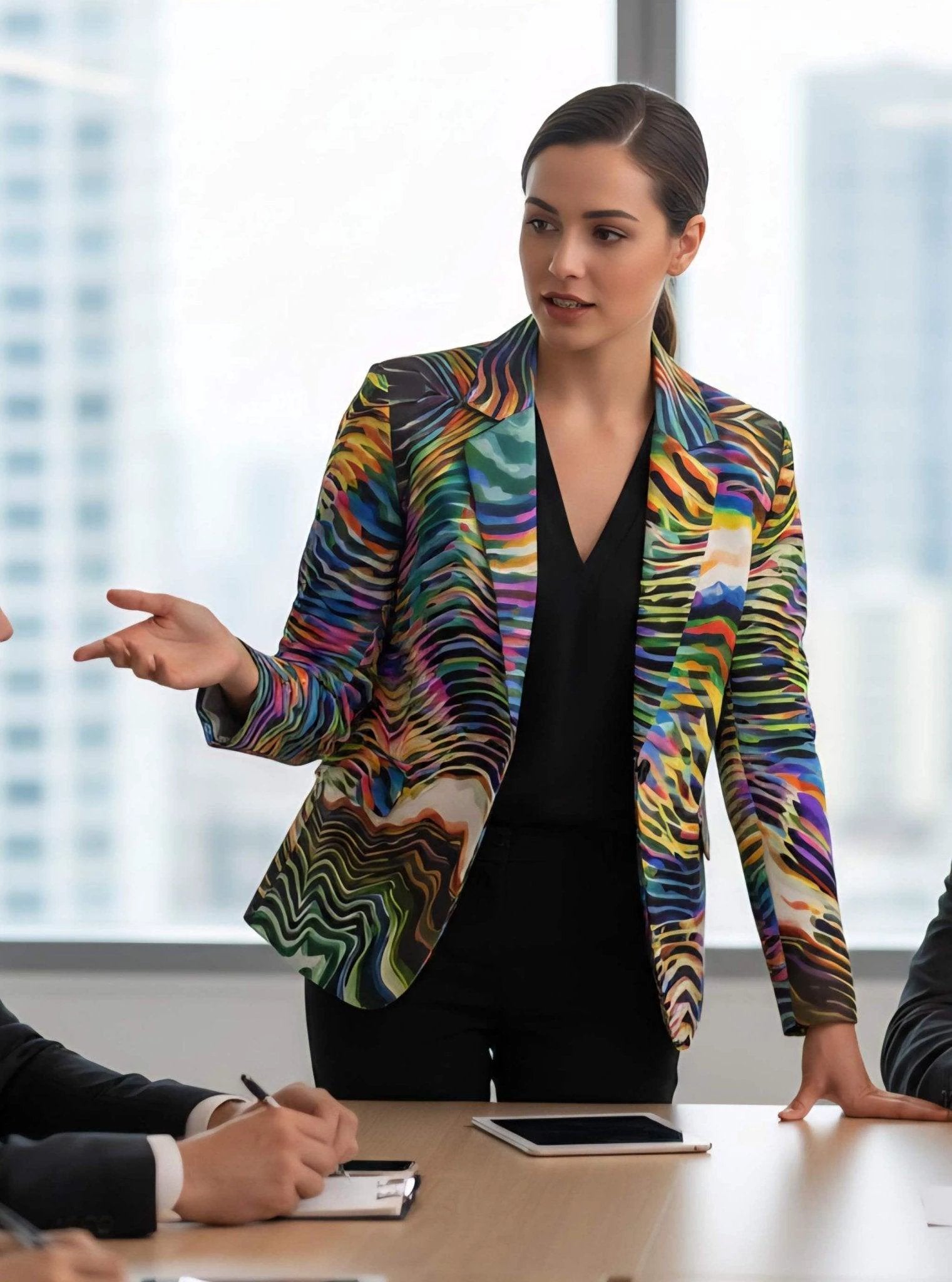 Artist Edition Maximalist Blazer - Structured Cotton Workwear Jacket for Creative Directors & Statement Style by Aesthetic Rebellion