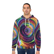 Ocular Opulence Spiral Kaleidoscope Hoodie - Trippy 3D Geometric Pullover for Rave & Psytrance Culture by Aesthetic Rebellion