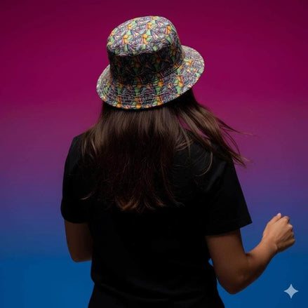Swamp Tour Bucket Hat - Abstract Organic Sun Hat by Aesthetic Rebellion