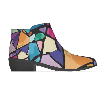 Vandals Velvet Patchwork Ankle Boots - Micro-Suede Maximalist Fashion Shoes for Bold Expression by Aesthetic Rebellion