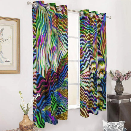 "Lightning Complex" Grommet Curtain-52"x72"/ 132x183cm by SALE_DESIGN-Personal Design