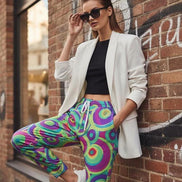 Neon StreetsmArt Athletic Joggers - Vibrant Graffiti Print Unisex Activewear for Urban Style by Aesthetic Rebellion