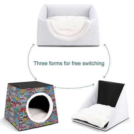 Retro-Futurist Space Capsule Pet Bed - Waterproof Mid-Century Modern Cat House & Designer Puppy Lounge by Aesthetic Rebellion