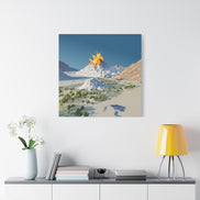Tropical Volcano Eruption Canvas Print for Nature-Obsessed Interiors — Island Adventure Wall Art, FSC-Certified Matte Stretched Canvas, Home Decor Gift for Wanderlust Collectors