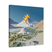 Tropical Volcano Eruption Canvas Print for Nature-Obsessed Interiors — Island Adventure Wall Art, FSC-Certified Matte Stretched Canvas, Home Decor Gift for Wanderlust Collectors