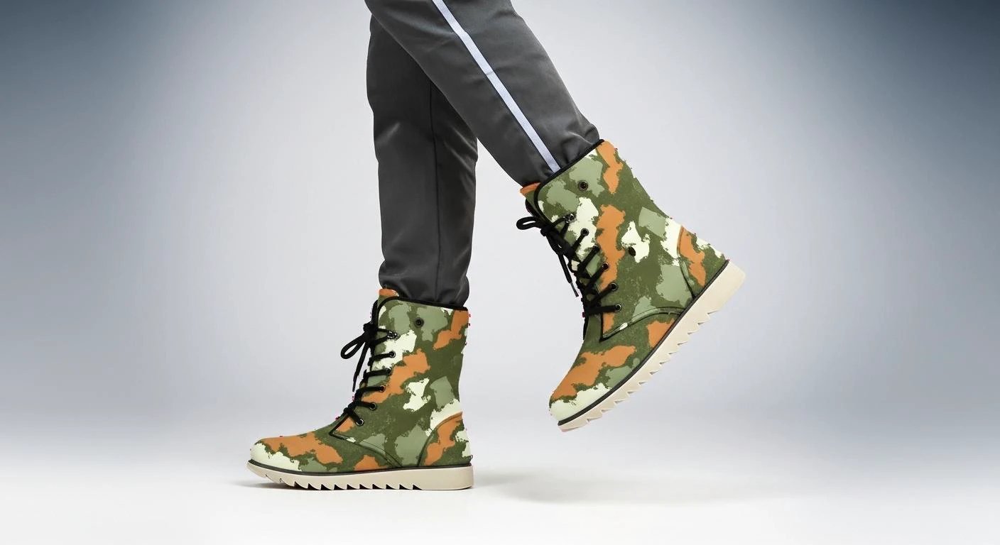 All-Over Print Men's Plush Boots by Aesthetic Rebellion