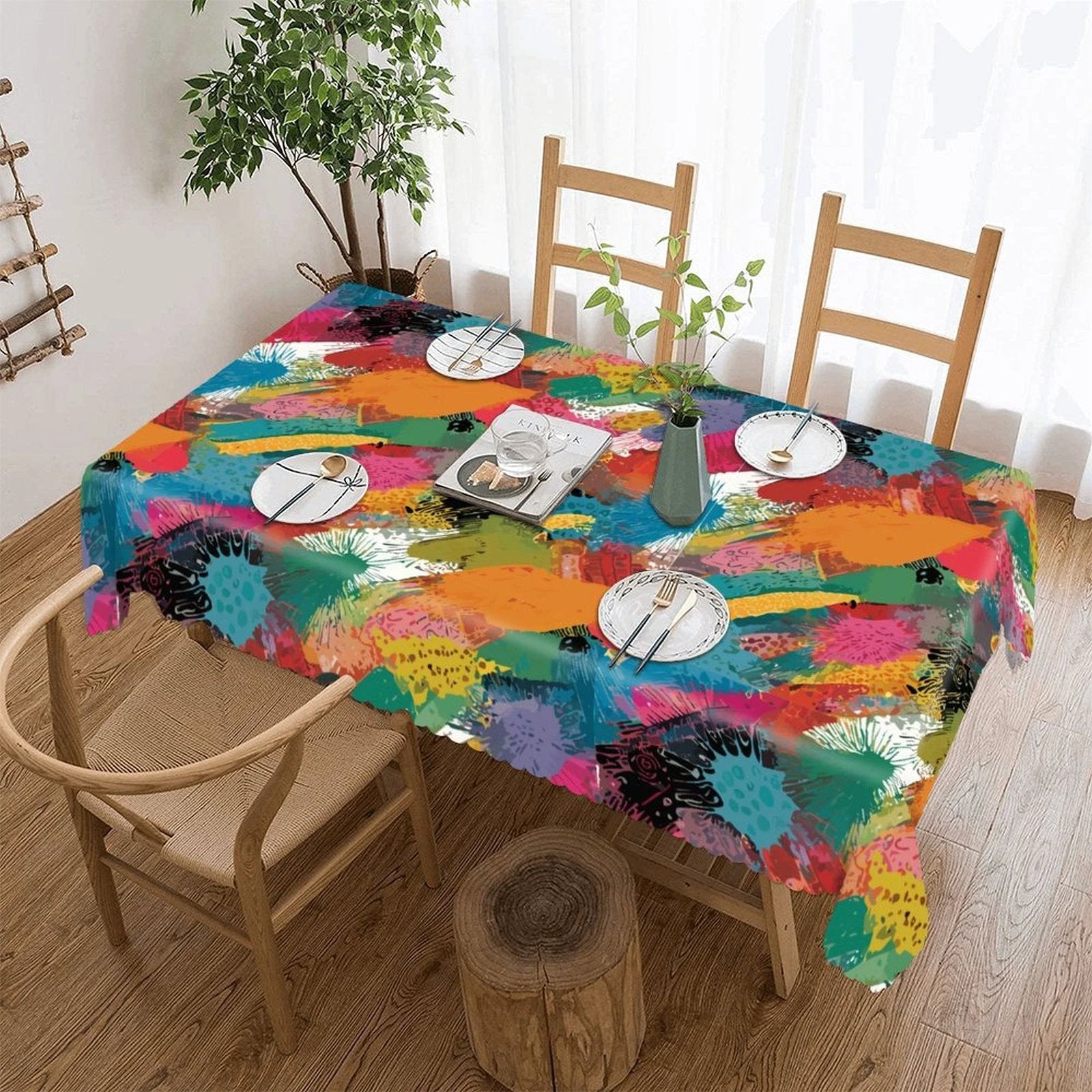 Kitchen Rectangular Tablecloth(One-sided Printing) by SALE_DESIGN-Personal Design