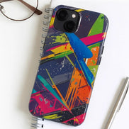 Vibrant Vector Splash Phone Case - Shockproof Lexan Armor for Bold Maximalist Tech Style by Aesthetic Rebellion