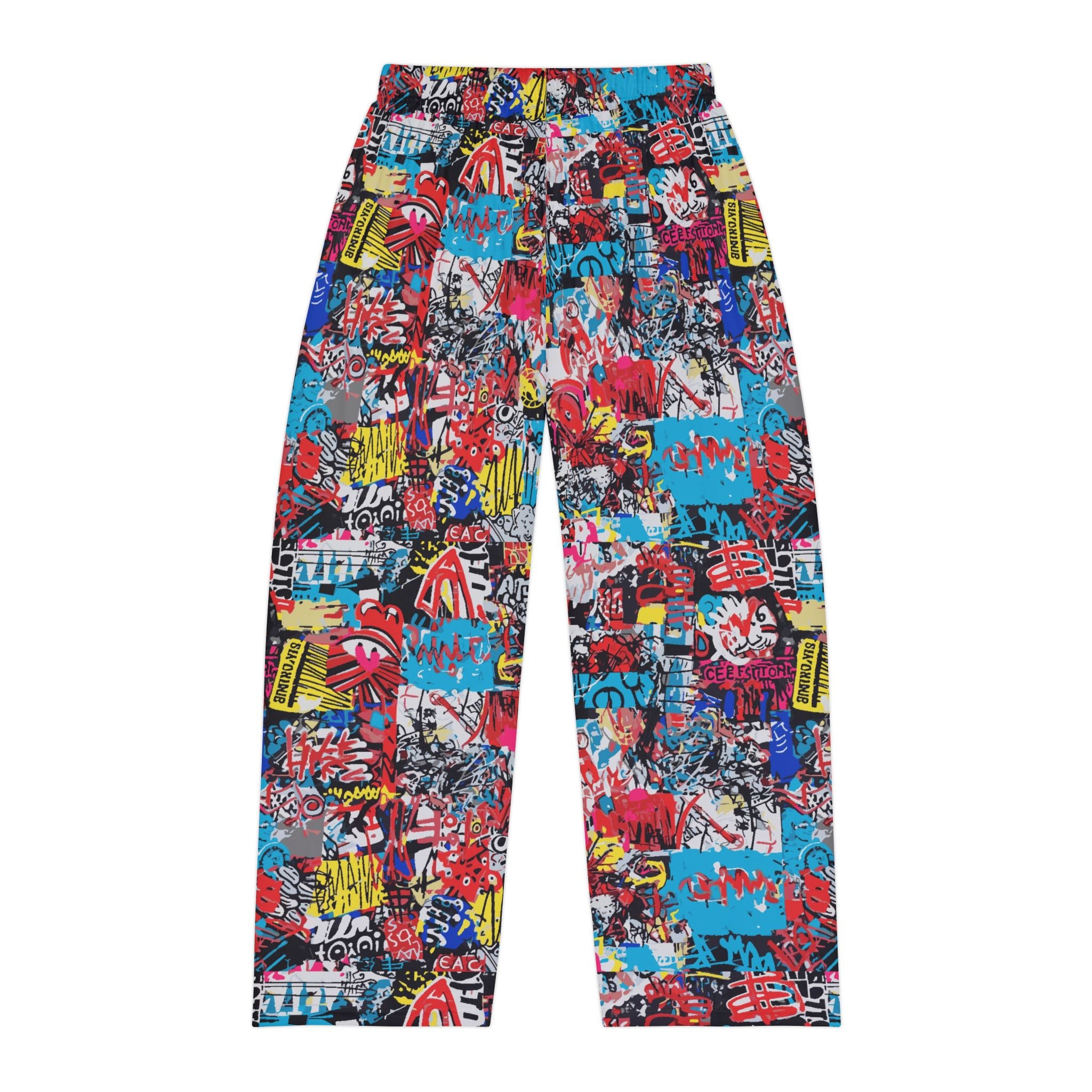 Graffiti Collage Pajama Pants | Street Art All-Over Print Lounge Pants