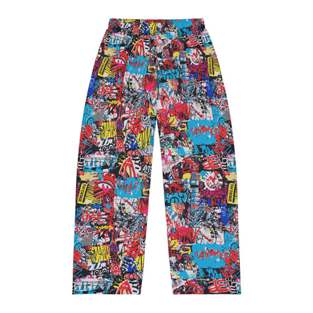 Graffiti Collage Pajama Pants | Street Art All-Over Print Lounge Pants