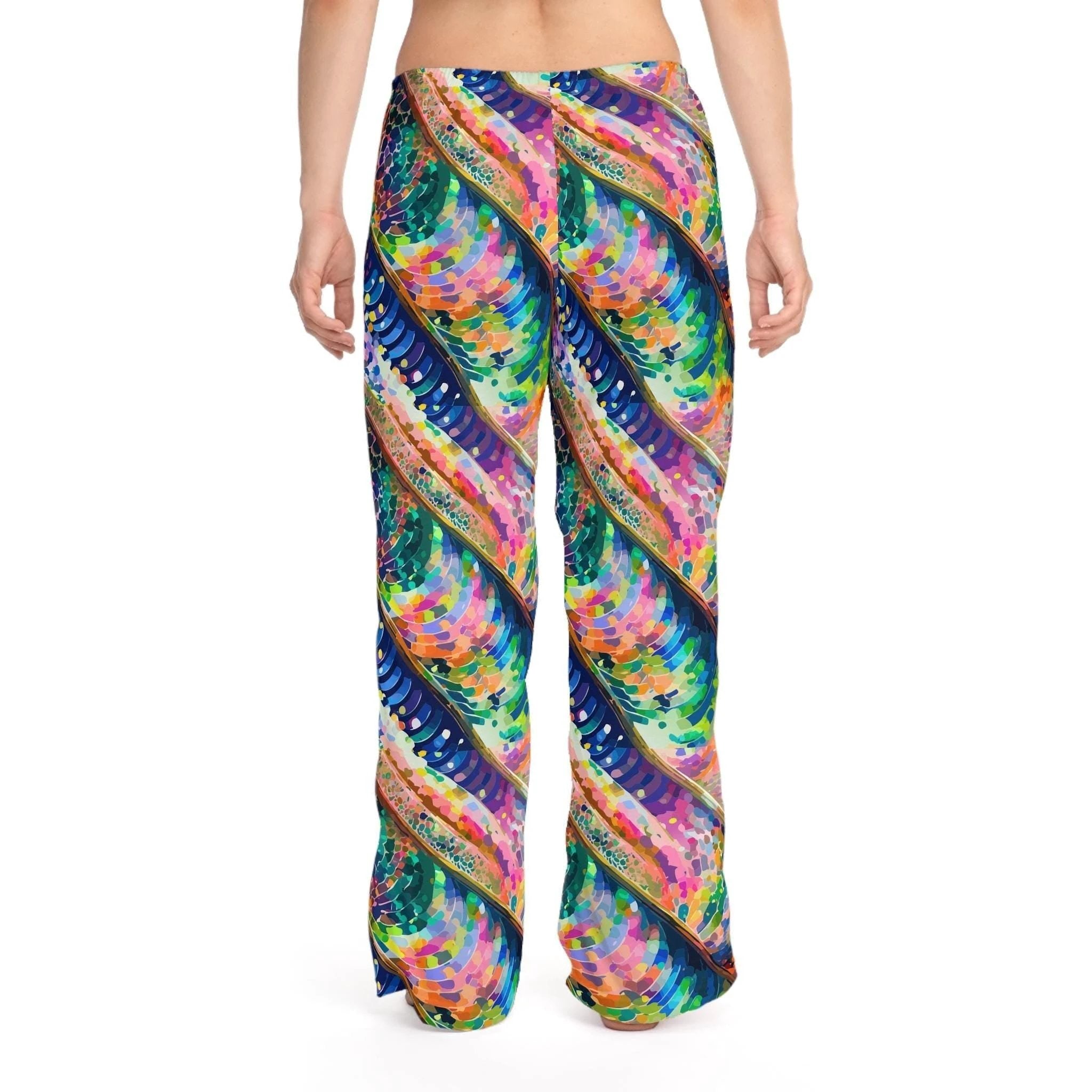 Kaleidoscope Rainbow Lounge Pants - Luxury Maximalist Pajamas for Festival Mornings & Vibrant Lounging by Aesthetic Rebellion