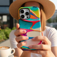 Vibrant Abstract Splash MagSafe Case - Bold Maximalist Tough Phone Cover for Edgy Alt-Fashion Aesthetics by Aesthetic Rebellion
