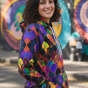 Rainbow Fish Primal Print Hoodie - Vibrant Aquatic Art Sweatshirt for Bold Streetwear by Aesthetic Rebellion