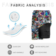 Men's Beach Shorts with 4 Pockets by SALE_DESIGN-Personal Design