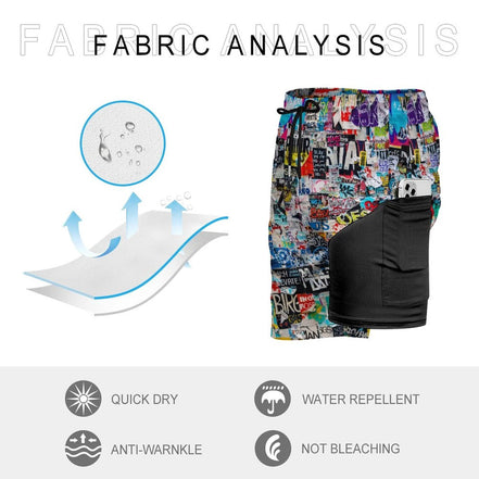 Men's Beach Shorts with 4 Pockets by SALE_DESIGN-Personal Design