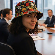 Floral Rose Bucket Hat - Equestrian Gothic Garden Sun Hat by Aesthetic Rebellion