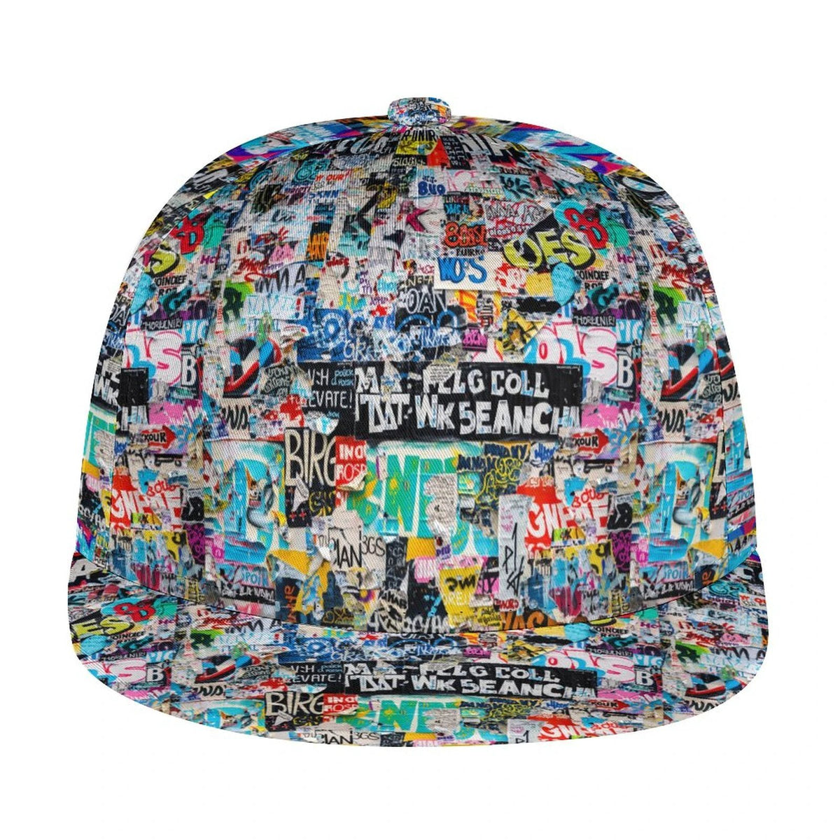 Graffiti Print Snapback Cap – All-Over Street Art Hat – Maximalist Urban Baseball Cap by SALE_DESIGN-Personal Design