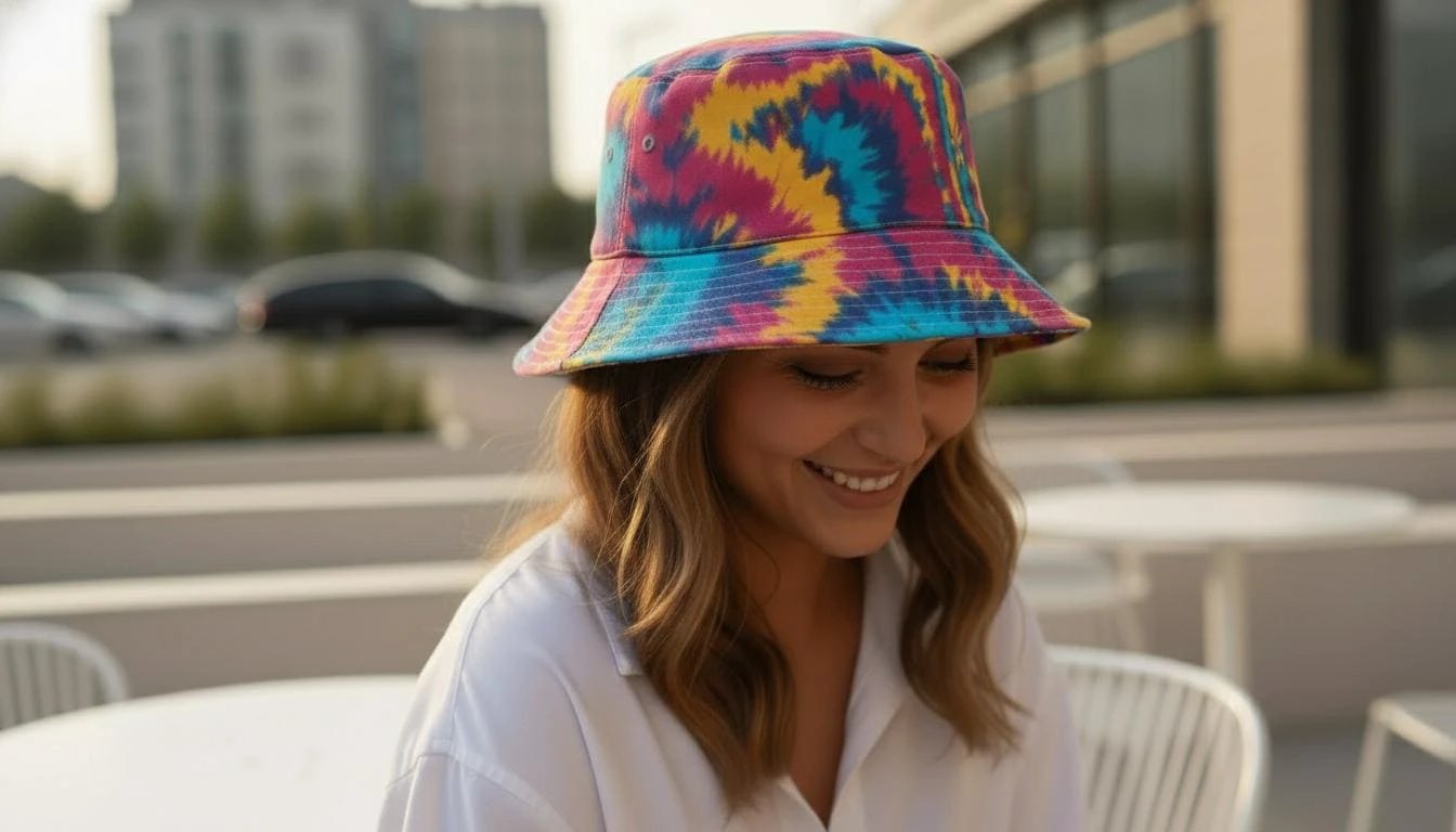 Reversible Bucket Hat • Psychedelic Kaleidoscope, Graffiti Print by Aesthetic Rebellion