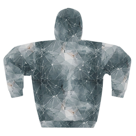 Tina's Hoodie, Shattered Glass Print Streetwear Sweatshirt, Festival Hooded Jumper, Unisex Graphic | Aesthetic Rebellion