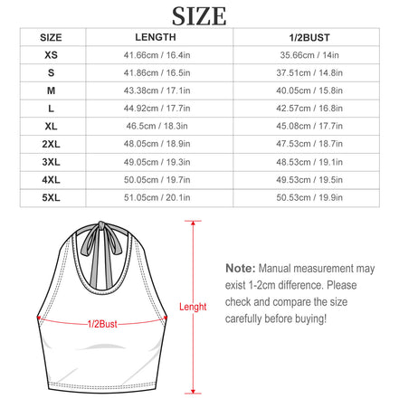 Halter Tie Crop Top for Summer Self-Expressers — Bold AOP 180gsm Milk-Silk Adjustable Vest, Festival Beach Rooftop Statement, Women's Maximalist Crop, Wearable Art Top