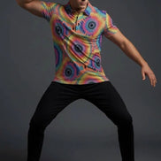 All-Over Print Men's Henley Shirt by Aesthetic Rebellion