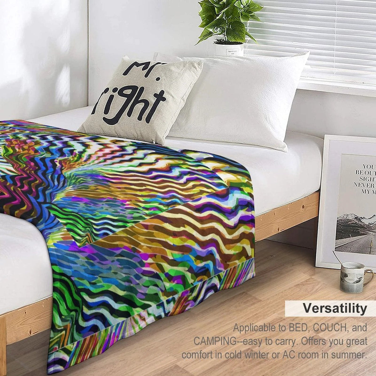 "Lightning Complex" Abstract Art Flannel Blanket - 70"x80" by SALE_DESIGN-Personal Design