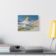 Tropical Volcano Eruption Canvas Print for Nature-Obsessed Interiors — Island Adventure Wall Art, FSC-Certified Matte Stretched Canvas, Home Decor Gift for Wanderlust Collectors