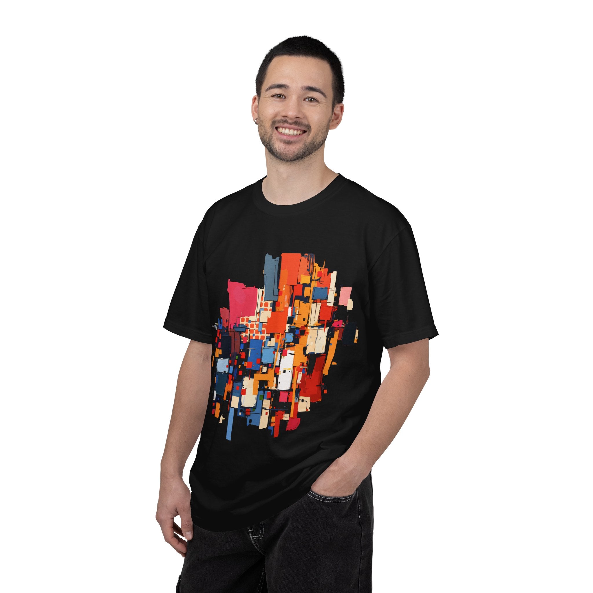 Abstract Geometric Art T-Shirt | Garment-Dyed Unisex Tee