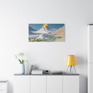 Tropical Volcano Eruption Canvas Print for Nature-Obsessed Interiors — Island Adventure Wall Art, FSC-Certified Matte Stretched Canvas, Home Decor Gift for Wanderlust Collectors